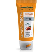 Himalaya Sun Protect+ Ultra Hafif Yüz Güneş Koruyucu Spf 50 Pa++++ 50G | %90 Doğal Kaynak | Jojoba, Vitamin E
