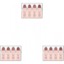 Gndz Store Nude Lipstick (Mini) Mix - Ruj (3 Paketi)