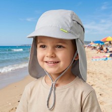 Benitto Kids Ense Korumalı Boyundan Bağlamalı Uv 50 Güneş Koruyucu Terletmeyen Bebek Çocuk Deniz Şapkası BNT7043
