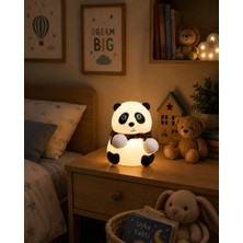 Belkıs Kırtasiye Sevimli Atkılı Panda Gece Lambası Yumuşak Typce Sarjlı 5 Renk Işıklı Çocuk Gece Lambası