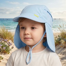 Benitto Kids Ense Korumalı Boyundan Bağlamalı Uv 50 Güneş Koruyucu Terletmeyen Bebek Çocuk Deniz Şapkası BNT7043