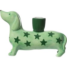 Mudo Home Green Puppy Mumluk 17X6X12 cm
