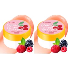 Gndz Store Bal ve Süt Özlü Nemlendirici Dudak Maskesi Kırmızı Meyveli, 6 gr (2 Paketi)