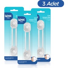 Wee Baby Çok Amaçlı Güvenlik Kilidi – Dolap Çekmece Buzdolabı Bebek Kilidi  (3 Adet)