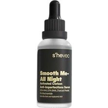 Gndz Store She Vec Smooth Me– All Nıght | Aktif Kömür Içeren Matlaştırıcı ve Cilt Kusur Görünümünü Azaltıcı Siyah Serum