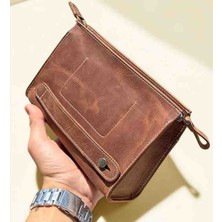 Vintage Leather Craft Hakiki Deri Erkek El Çantası