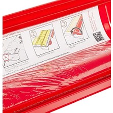 Gndz Store Bas&kes Streç Film Kesme Aparatı, 30 cm x 30 M, Kırmızı (3 Paketi)