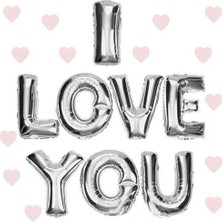 Aydogan's I Love You Folyo Bn Gümüş Renk 35 cm