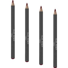 Gndz Store Uzun Süre Kalıcı Dağılma Yapmayan Nemlendirici Dudak Kalemi - Lipliner Pencil 17 Ruby Red (4 Paketi)