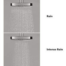 Gndz Store Croma Select S 17,78 cm Su Tasarruflu Düşük Akışlı Duş Başlığı Modern 2-Sprey Yağmur, Quickclean Krom Yoğun Yağmur, 04388000