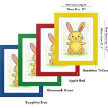 Gndz Store Kids Artwork Frame Changeable (Multicolor) - Magnetic Holds 100 Art Pieces - 8.5X11 Size Display With Mat Or 10X12.5 Without Mat - My Mini Masterpiece (Set Of 4)
