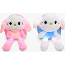 Işıklı Peluş Oynar Kulaklı My Melody ve Cinnamoroll Sırt Çantası