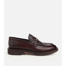 Hotiç 02AYH319750A480 ERKEK Deri Kahverengi Örme Metal Detaylı Klasik Loafer