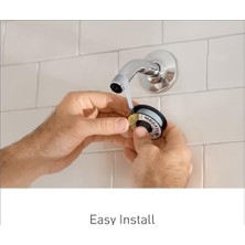 Gndz Store S6320BL Duş Acc-Premium Iki Işlevli 8 "çap Püskürtme Başlığı Yağmur Duşu, Mat Siyah