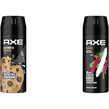 Gndz Store Erkek Deodorant & Bodyspray & Cookies 48 Saat Etkileyici Koku (150 Ml) ve Axe Erkek Deodorant & Bodyspray Africa 48 Saat Etkileyici Koku (150 Ml)