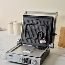 Gndz Store Compact Steel Pro Sear And Grill Inox 2007 Döküm Izgara ve Tost Makinesi 6 Dilim Kapasiteli