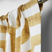 Gndz Store Price Drapes PRTW-D23C-120 Baskılı Pamuklu Perde (1 Panel), 50 x 120, Mekke Altın