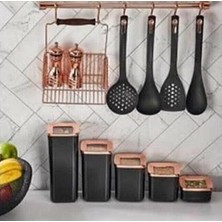 Gndz Store Kare Saklama Kabı, Siyah 5'li Set