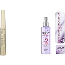 Gndz Store Telescopic Maskara - Siyah + Elseve Hydra (Hyaluronic) Nem ile Dolgunlaştıran Serum (150 Ml)
