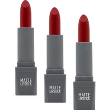 Gndz Store Yoğun Renk Veren Uzun Süre Kalıcı Nemlendirici Kadifemsi Mat Ruj - Lipstick 417 Deep Fuchsia (3 Paketi)