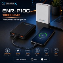 Enerx ENR-P10C 10.000 mAh 2.1A Powerbank Siyah