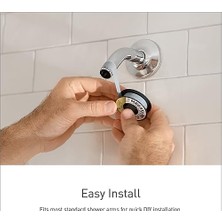 Gndz Store (2.5 Gpm, Chrome) - S6345 Velocity Two-Function 20CM - 1.3cm Diameter Spray Showerhead, Chrome