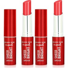 Gndz Store Sheer Bright Lipstick NO:103 Red - Parlak Ruj (2 Paketi)