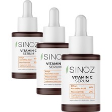 Gndz Store Ton Eşitleyici Aydınlatıcı Vitamin C%4 Niacinamide%2 Yüz Serumu 30 ml Tüm Ciltler Için (3 Paketi)