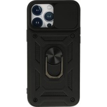 Aydogan's Iphone 13 Pro Max Kılıf Pars Lens Yüzüklü  - Siyah