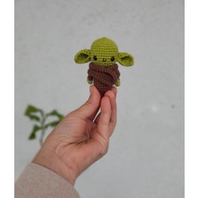 Renkli Ve Kreatif Amigurumi Yoda Anahtarlık