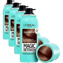 Gndz Store Retouch Beyaz Dipleri Kapatıcı Sprey 75 ml - Kahverengi (4 Paketi)