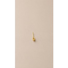 925 Ayar Gümüş Unisex Burun Hızması Gold Renk Minimal Piercing Nose Stud Kadın Erkek
