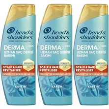 Gndz Store &shoulders Dermaxpro Scalp & Hair Revitaliser Dökülme ve Kepek Karşıtı Şampuan Kafein ve Seramid ile 300ML 3lü Paket