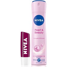 Gndz Store Böğürtlen Dudak Bakım Kremi 4.8 Gr+ Kadın Sprey Deodorant Pearl&beauty 150 ml