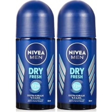 Gndz Store Men Erkek Roll On Deodorant Dry Fresh 72 Saat Anti-Perspirant Koruma, Ekstra Kuruluk, 50 ml (2 Paketi)