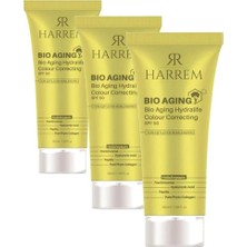 Gndz Store Bio Aging Ton Eşitleyen Nemlendiricili Yaşlanma Karşıtı Yüksek Koruyuculu 50+ Spf cc Krem 50 ml (3 Paketi)