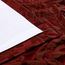 Gndz Store Price Drapes Oturma Odası Için Tasarımcı Damask Perdeleri - Ipek 120 x 226 (1 Panel), JQCH-201268-96, Astoria Kırmızı ve Bronz