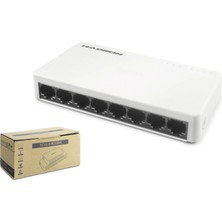 Nemere Ethernet Switch 8 Port 10/100 Mbps - Beyaz HDX1366