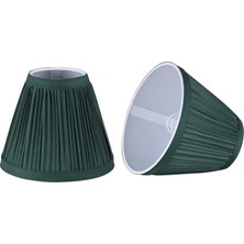 Gndz Store 33123-2, Avize Pileli Klipsli Yeşil Gölge, 7,62 cm Üst x 15,24 cm Alt x 12,7 cm Eğim, 2'li Set