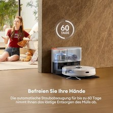 Gndz Store Ultenic T10 Pro Robot Süpürge, Silme Fonksiyonlu, Istasyonu, 4000 Pa Temizlik Robotu, Uzun Çalışma Süresi 200 Dakika, Lidar Navigasyon, Halı Algılamalı Robot Süpürge, Kartografi, Wifi/app