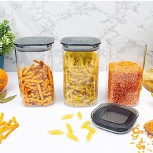 Gndz Store Omak 3 'lü 1.1 Lt. Kare Erzak Kabı Seti