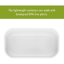 Gndz Store Fresh & Save Vakumlu Yemek Taşıma Kabı, S, Plastik, Beyaz-Gri