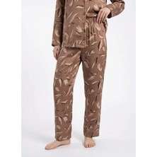 Vivis Somon - Gri - Beyaz Kadın Pijama Alt 50VIV10712