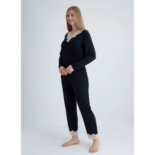 Wondergen Siyah Kadın Pijama Alt 401WON-1116-200