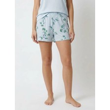 Sixteensixty Mavi Kadın Normal Pijama Şort 403SIX-1117-085