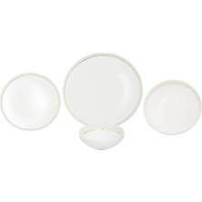 Gndz Store Taç Porselen Swan Yemek Takımı Altın 24 Parça