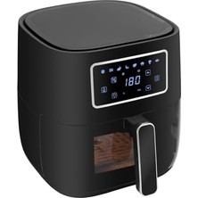 Gndz Store Versay Airfryer Hava Fritözü, 5.7l Xl Kapasiteli, 8 Ön Ayarlı, Dokunmatik Ekranlı, Cam Kapaklı, Hazne Aydınlatmalı, 1700W