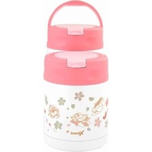 Gndz Store Çelik Içli Termos 500 ml Pembe Çelik Kaşık Ile TX-6129