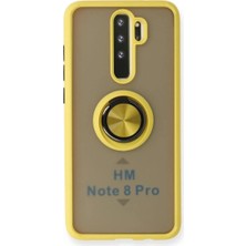Aydogan's Note 8 Pro Kılıf Montreal Yüzüklü  Kapak - Sarı