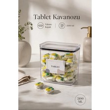 Okyanus Home 2.1 Lt Vakumlu Dikdörtgen Saklama Kabı Hava Geçirmez Silikon Contalı Kapak ile